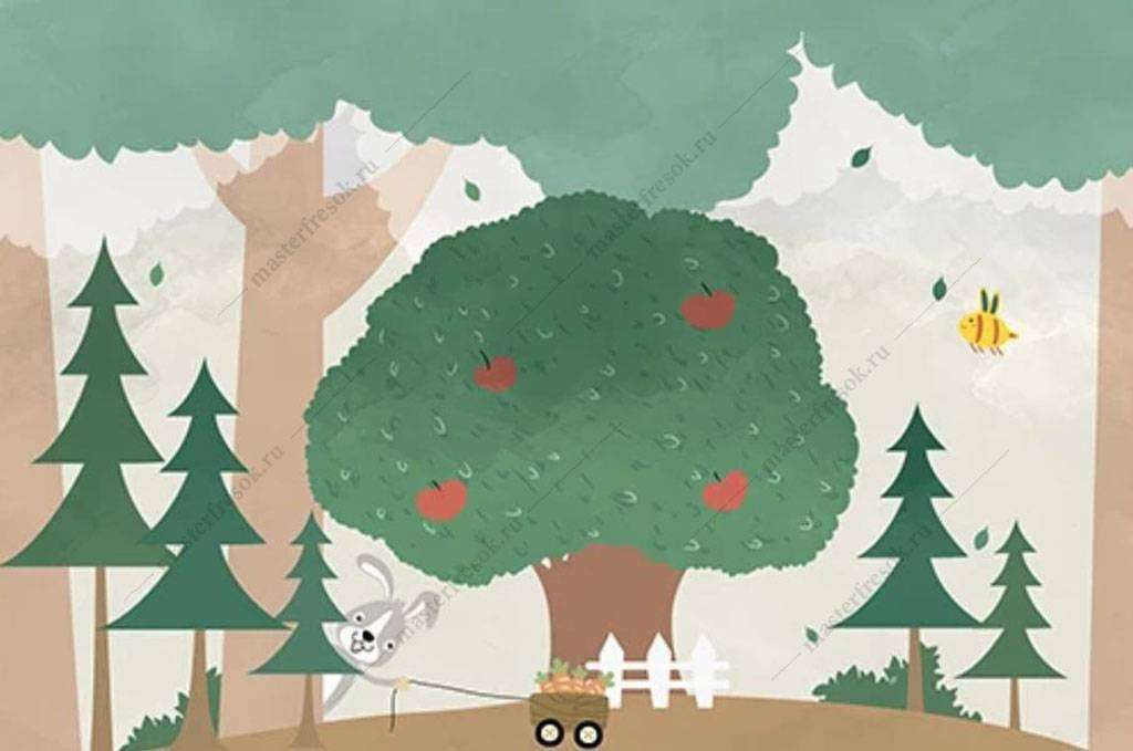 Фотообои в интерьере лесные чудеса  16-024 фото