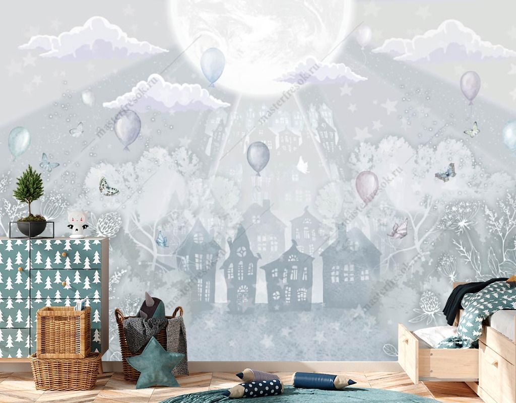 Фотообои Детская сказочная полянка  13-639