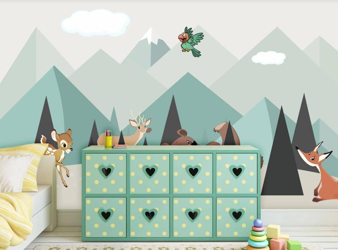 Фотообои Горы за лесом  15-285