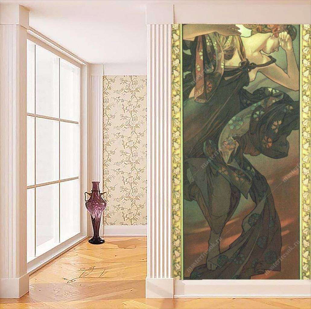 Фотообои в интерьере альфонс мариа муха – вечерняя звезда  8-185 фото