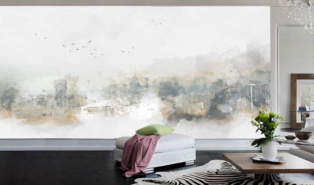 Фотообои Птицы над городом  15-692