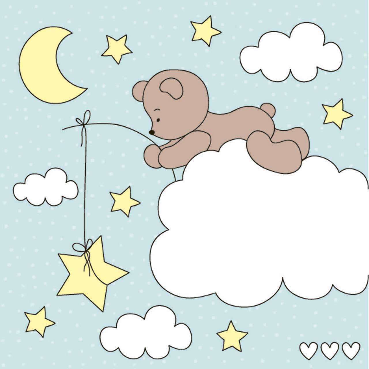 Фотообои в интерьере мишка и звезда  12-614 фото