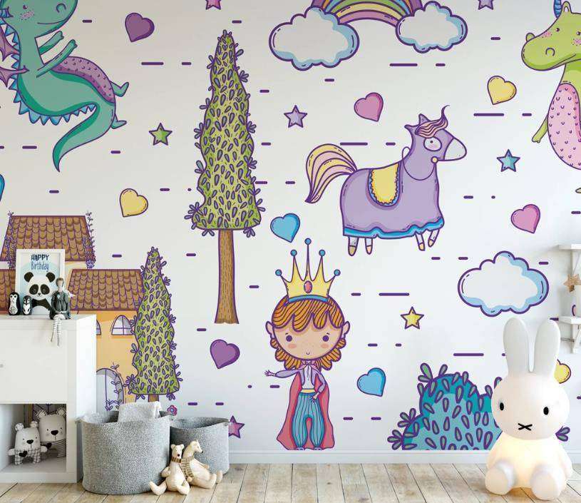 Фотообои в интерьере принцы и замок  15-357 фото