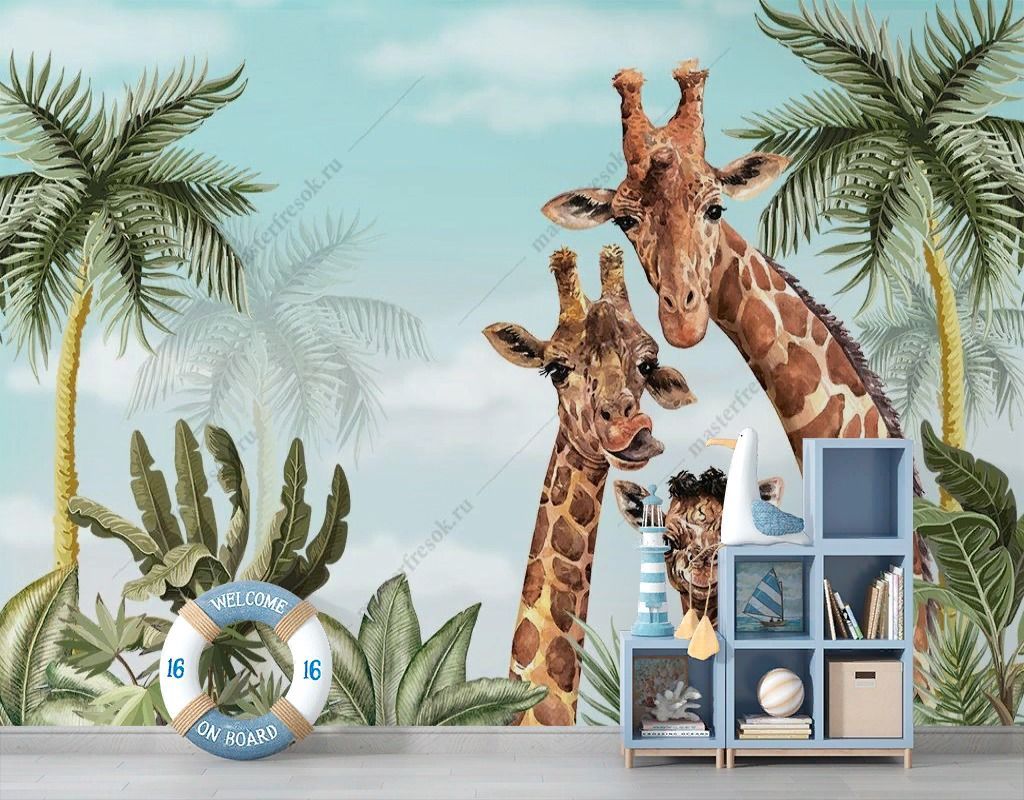 Фотообои Семейство жирафов  14-513