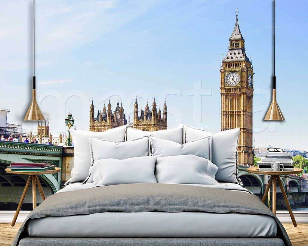 Фотообои в интерьере лондон ясным днем  9-453 фото