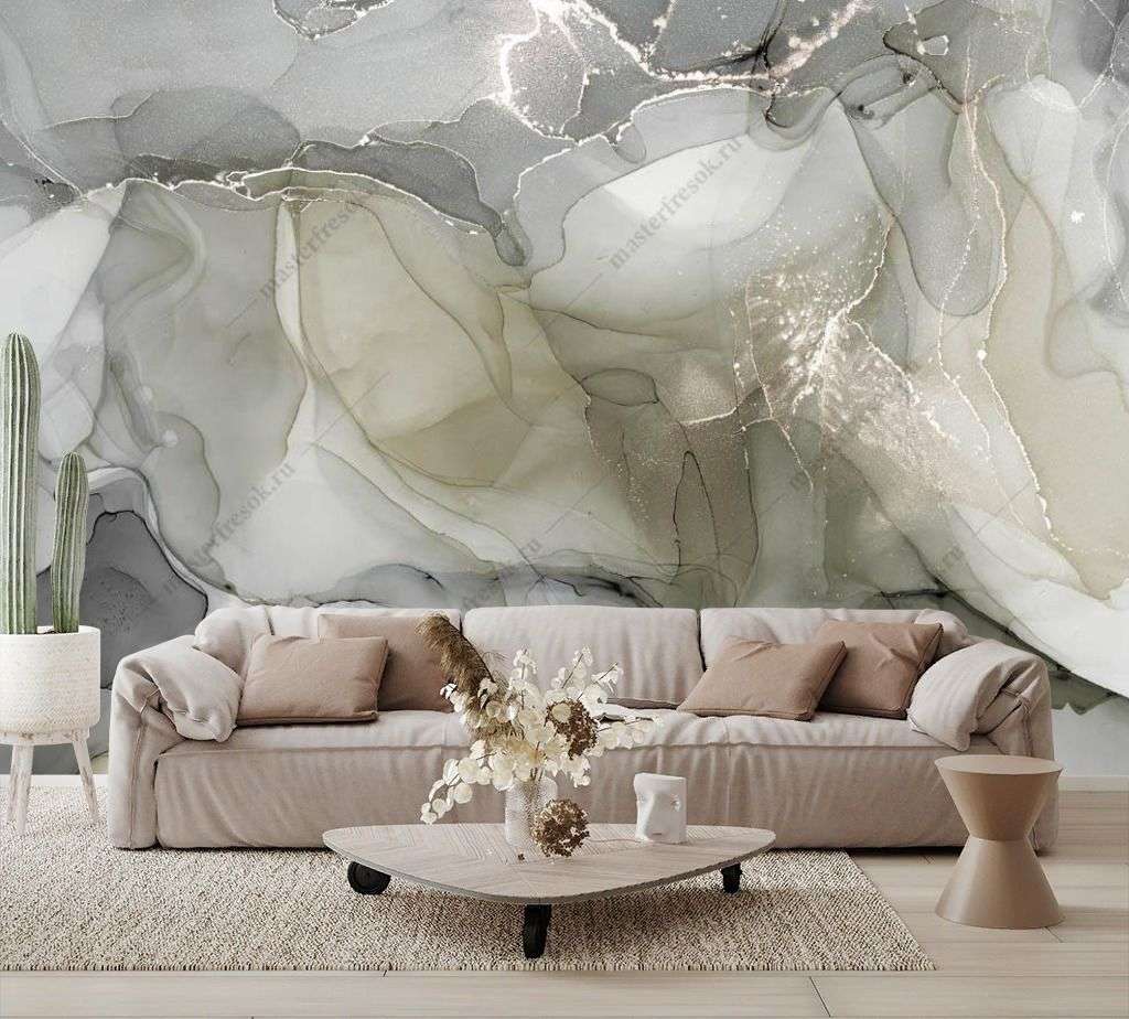 Фотообои в интерьере абстрактный флюид фон  9-1331 фото