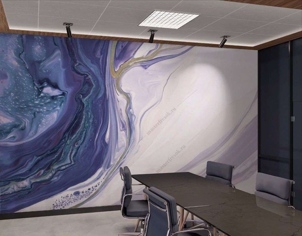 Фотообои в интерьере фиолетовая глазурь  9-1663 фото