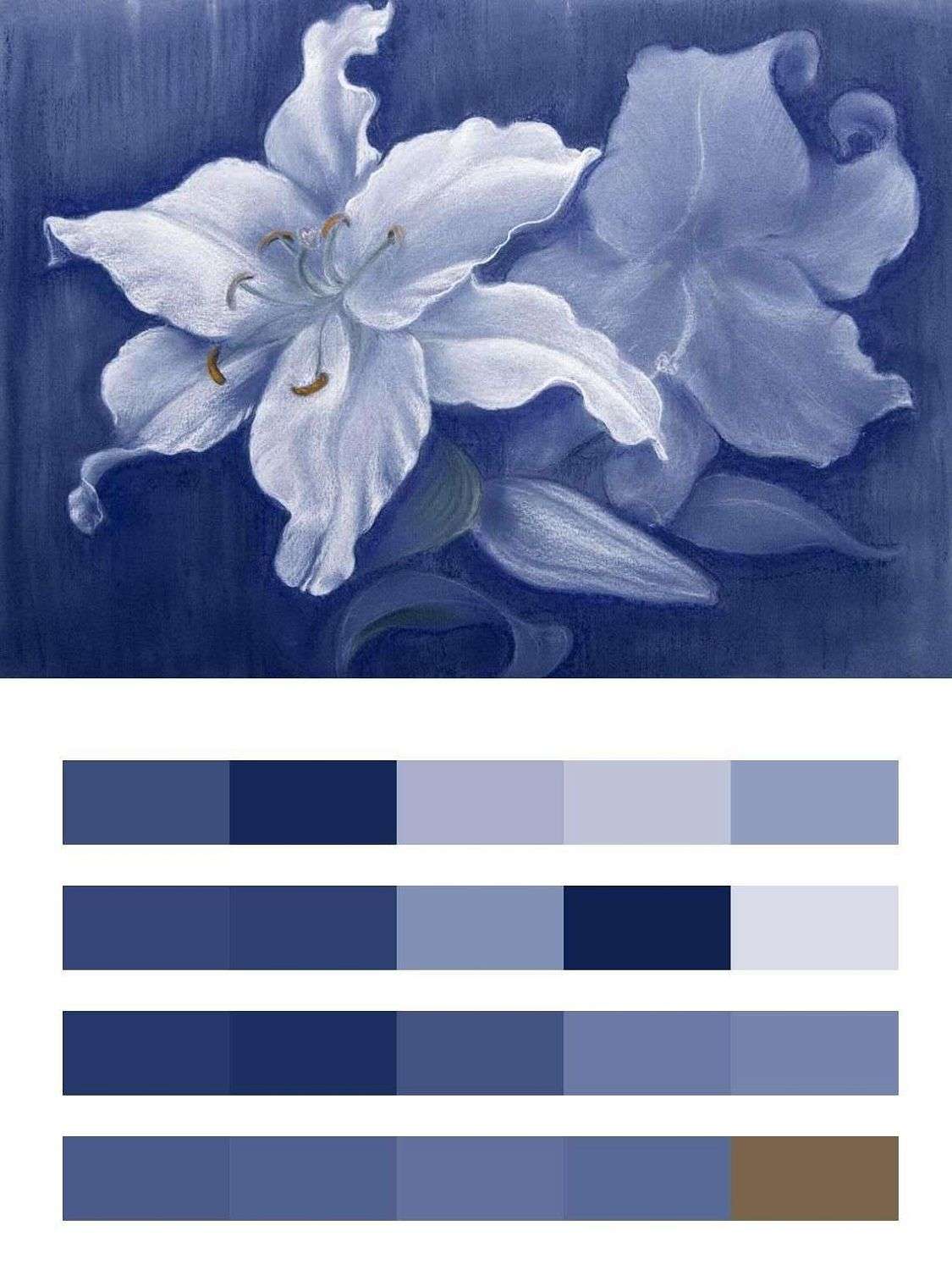 Нарисованная лилия  9-1181