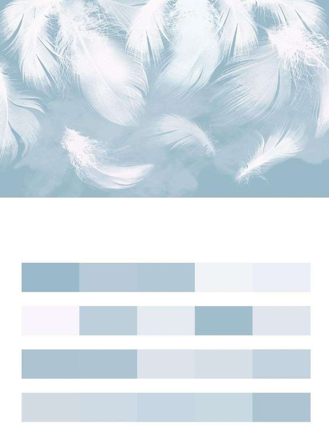 Перышки на голубом фоне  13-552