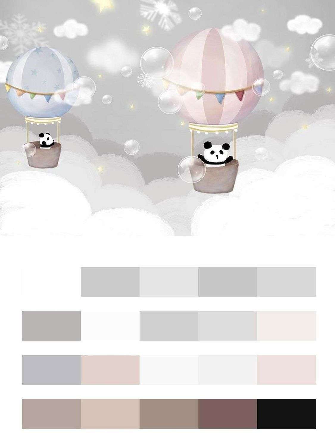 Панда на воздушном шаре  14-320