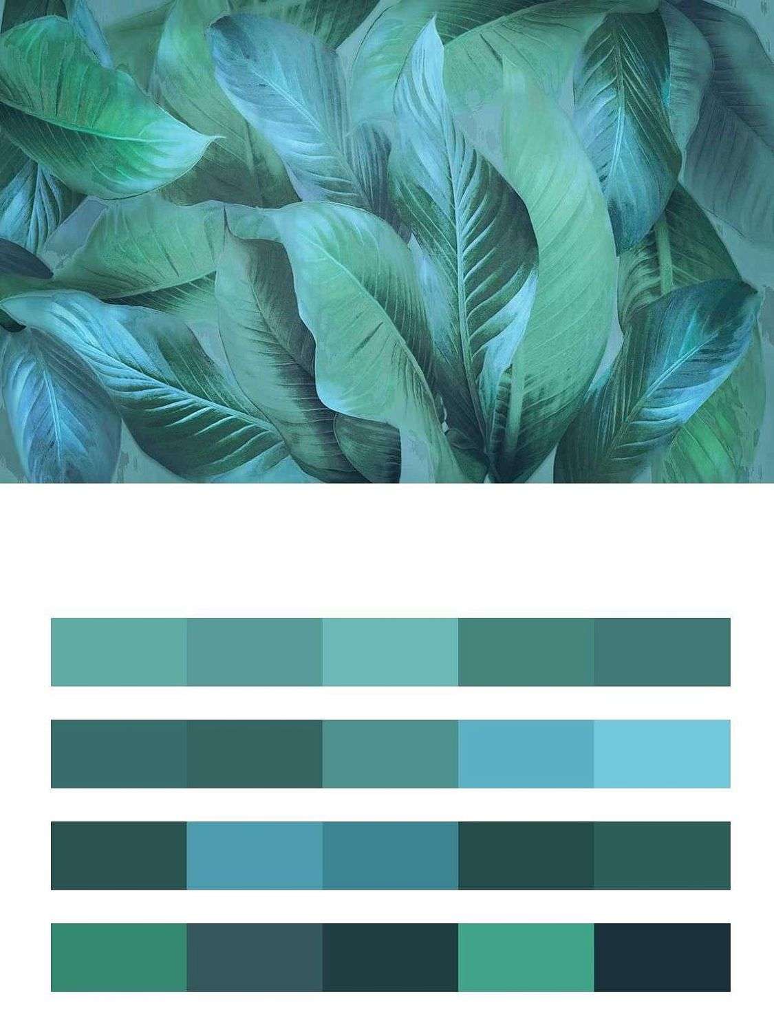 Зеленые тропические листья  13-399