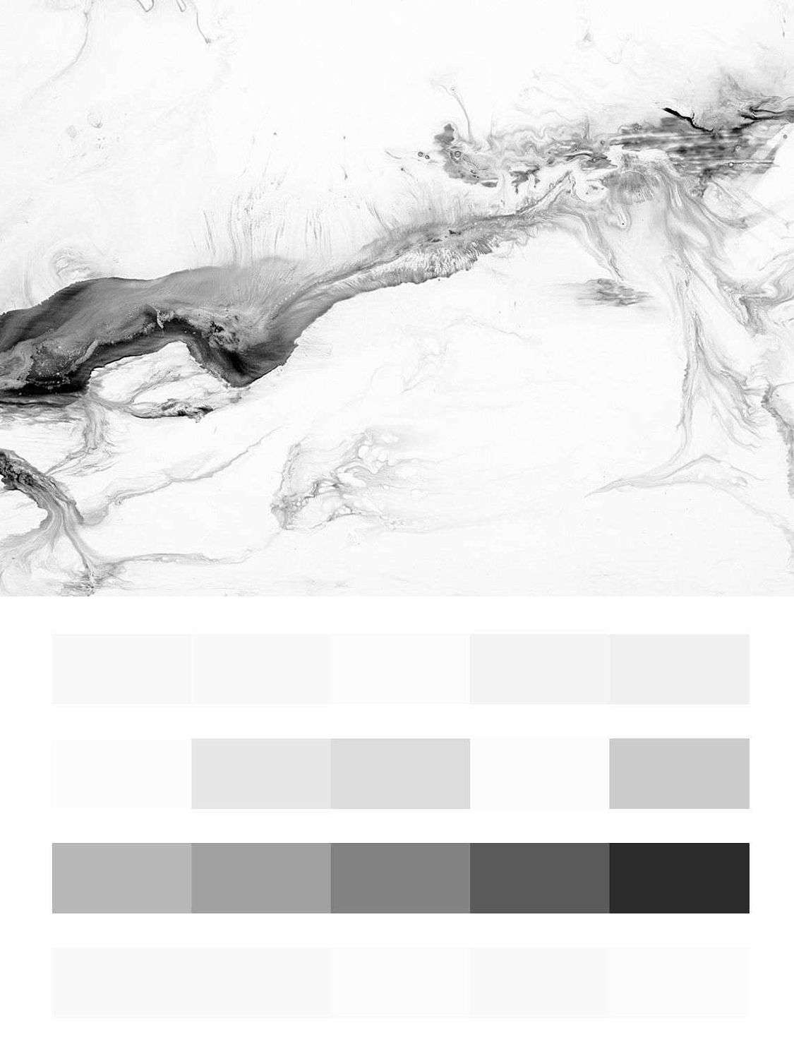 Черно-белый флюид арт  9-1421