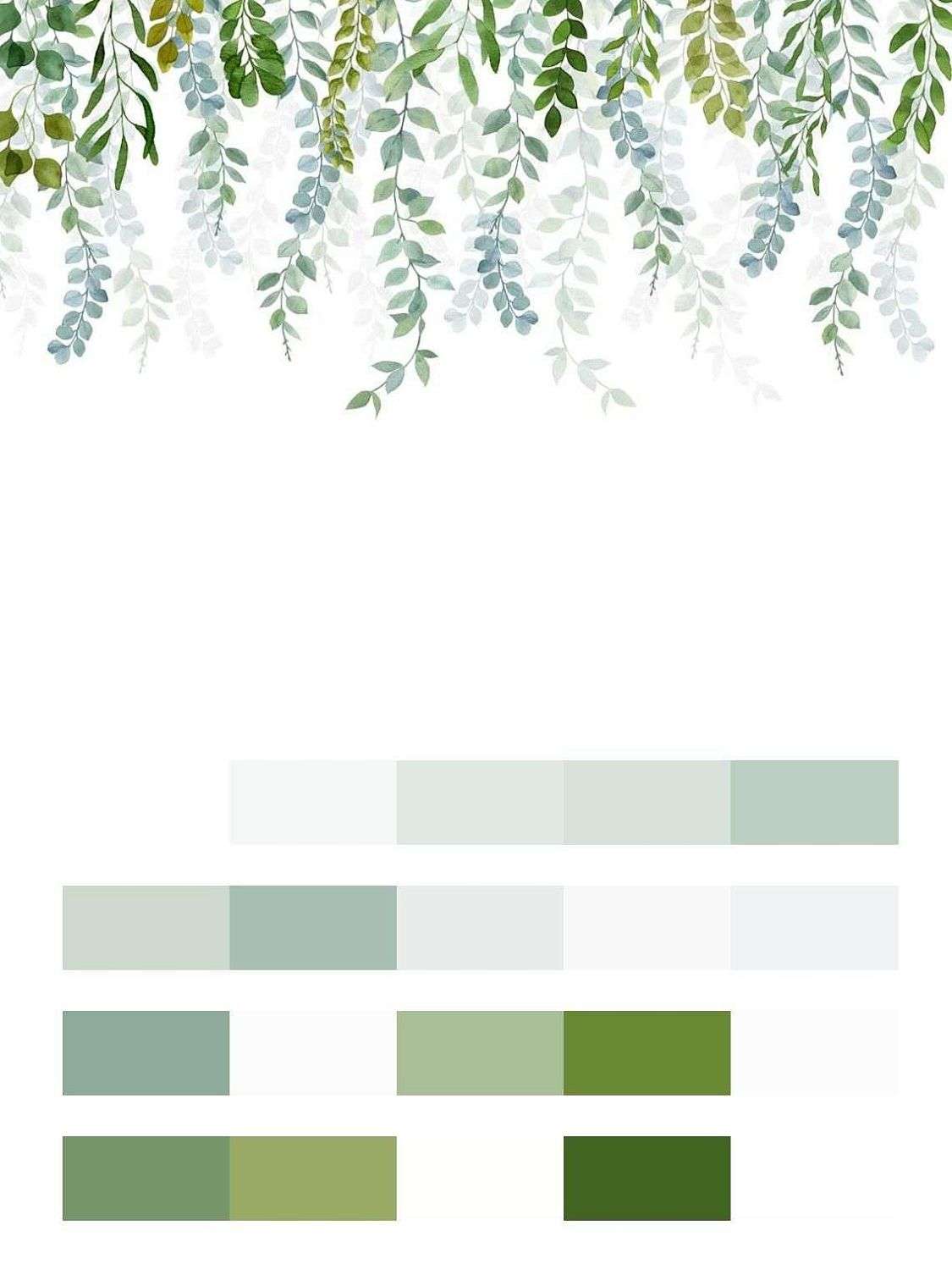 Акварельные нависающие ветки  14-292