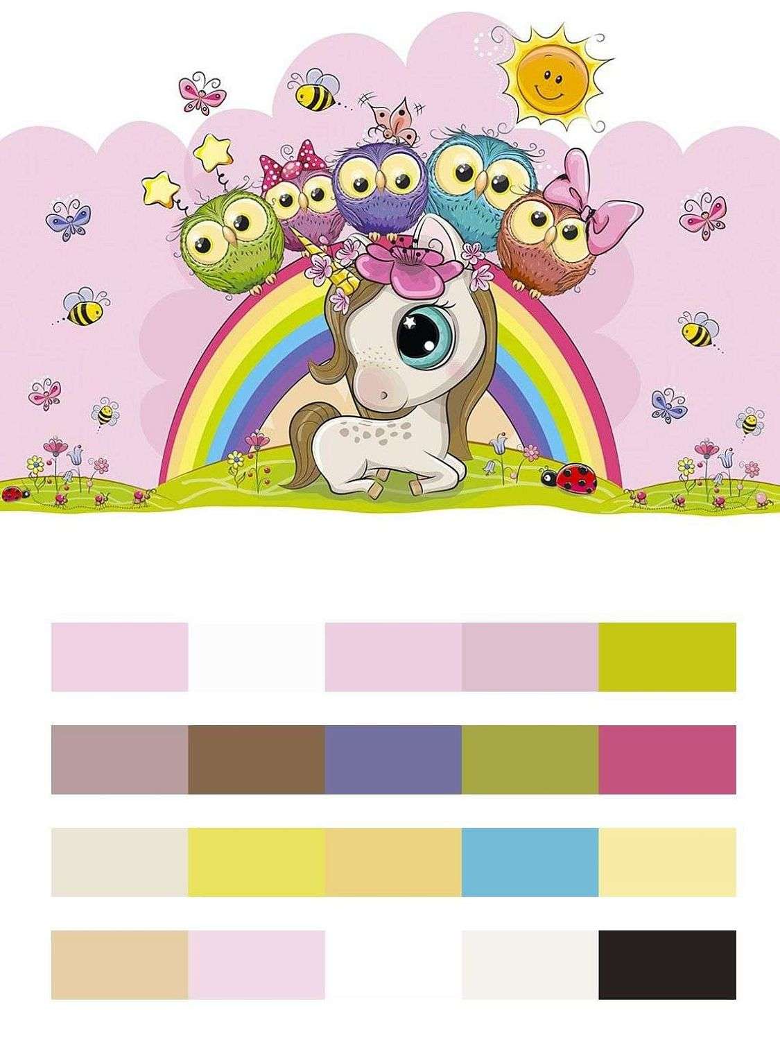 Совята и единорожка мультяшка  12-1293