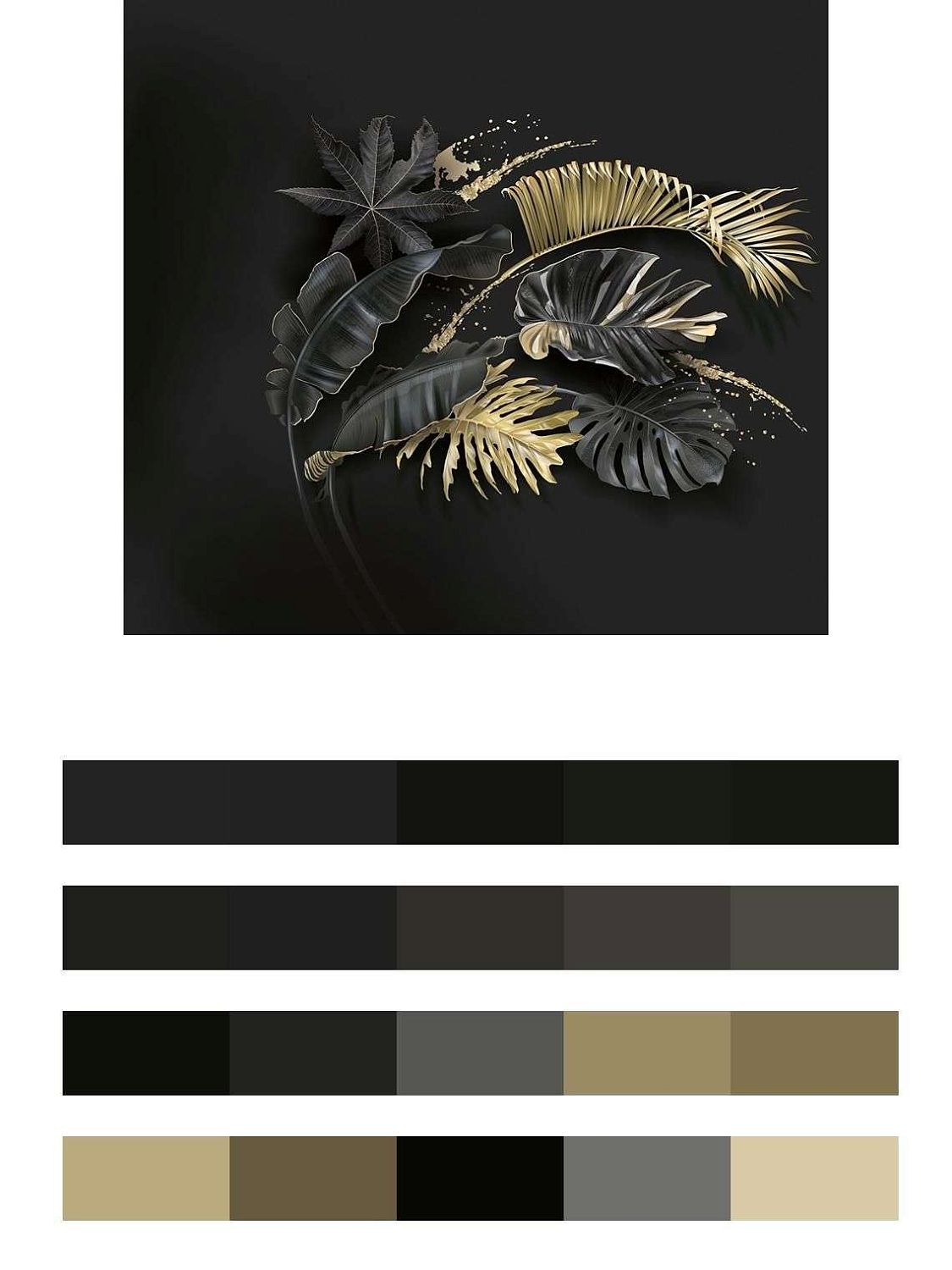 Золотые тропические ветви  10-985