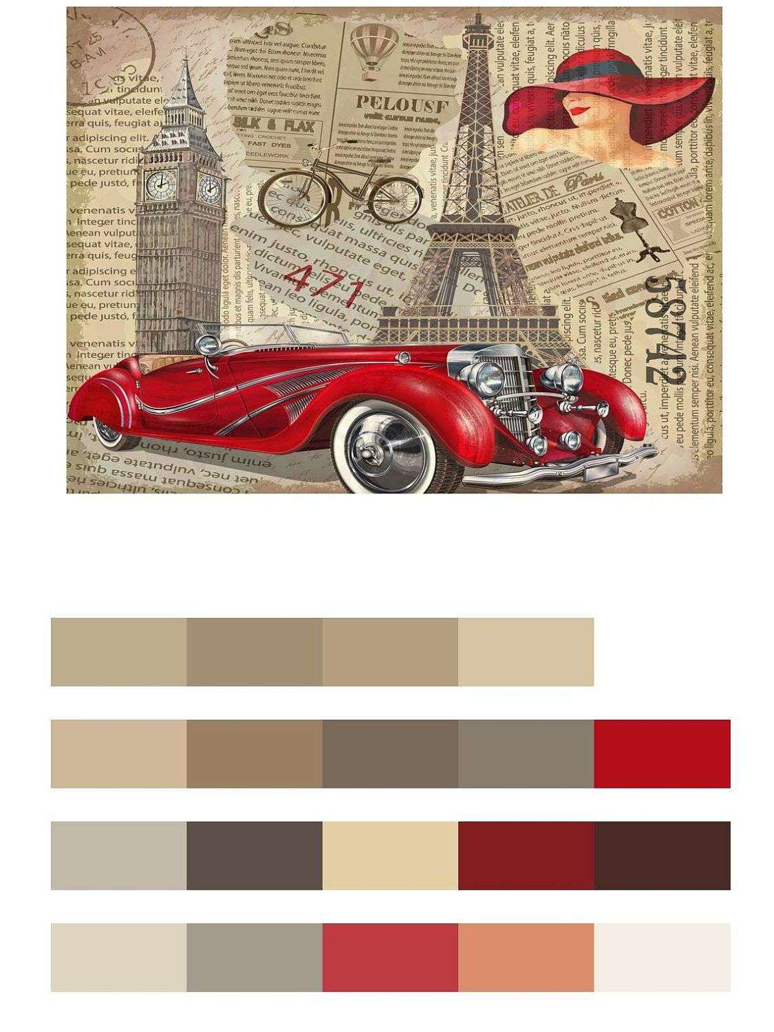 Винтажный Лондон и Париж  9-282