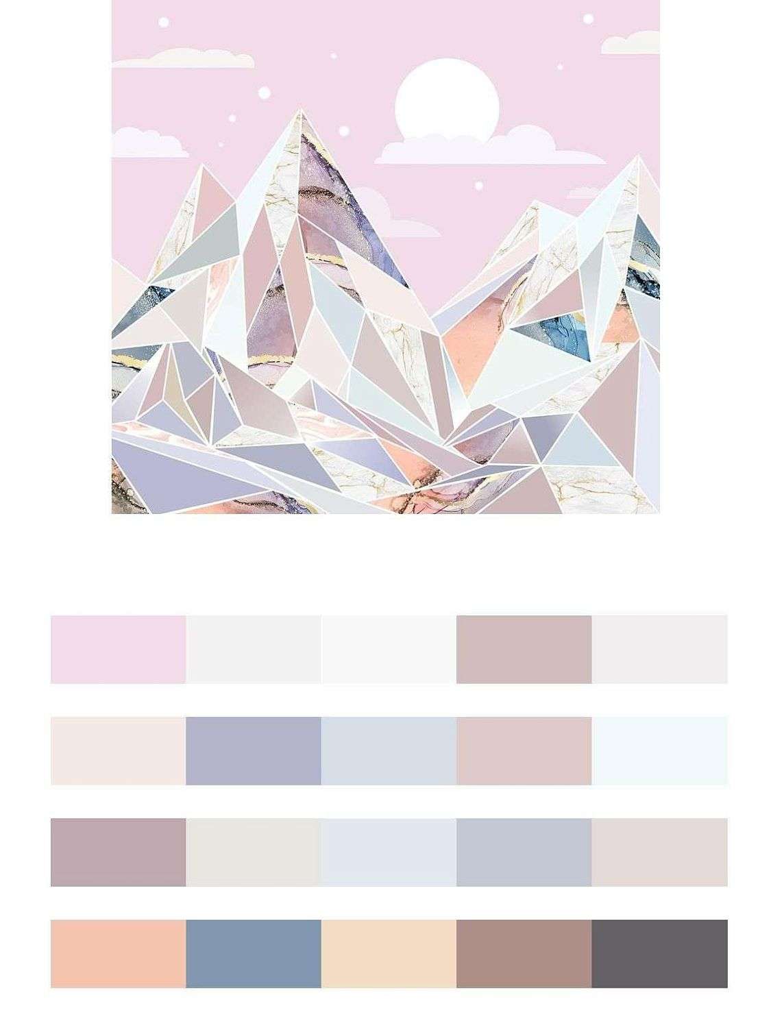 Хрустальные розовые горы для девочки  12-1538