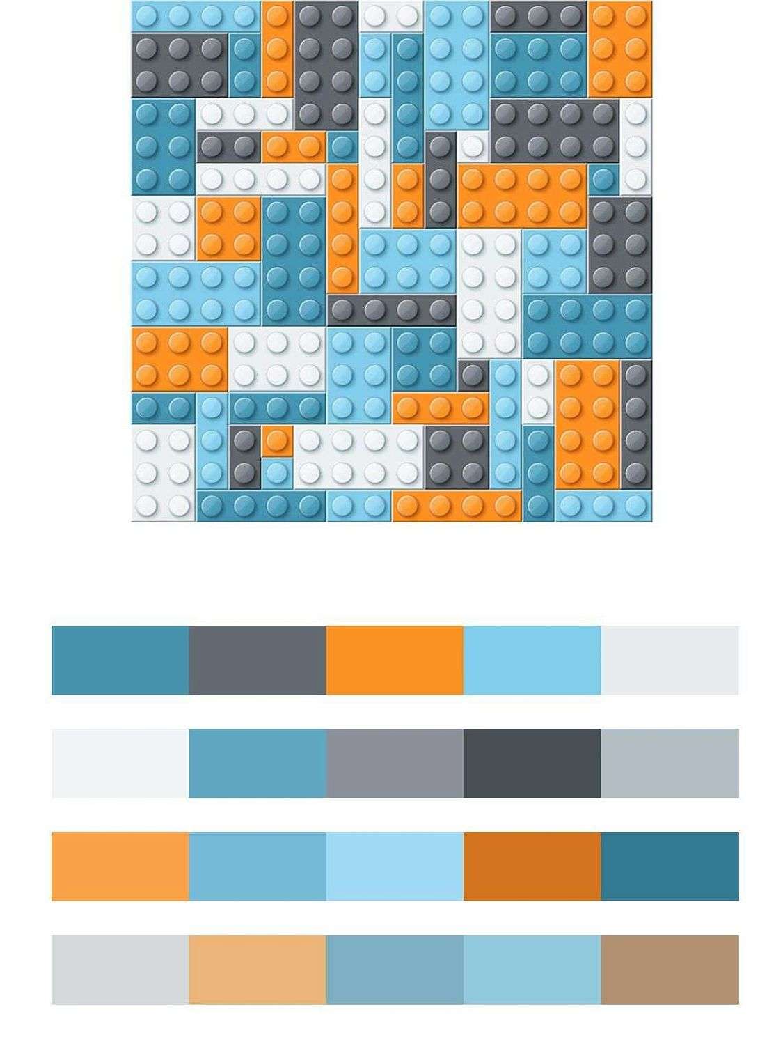 Пазлы из лего  12-1344