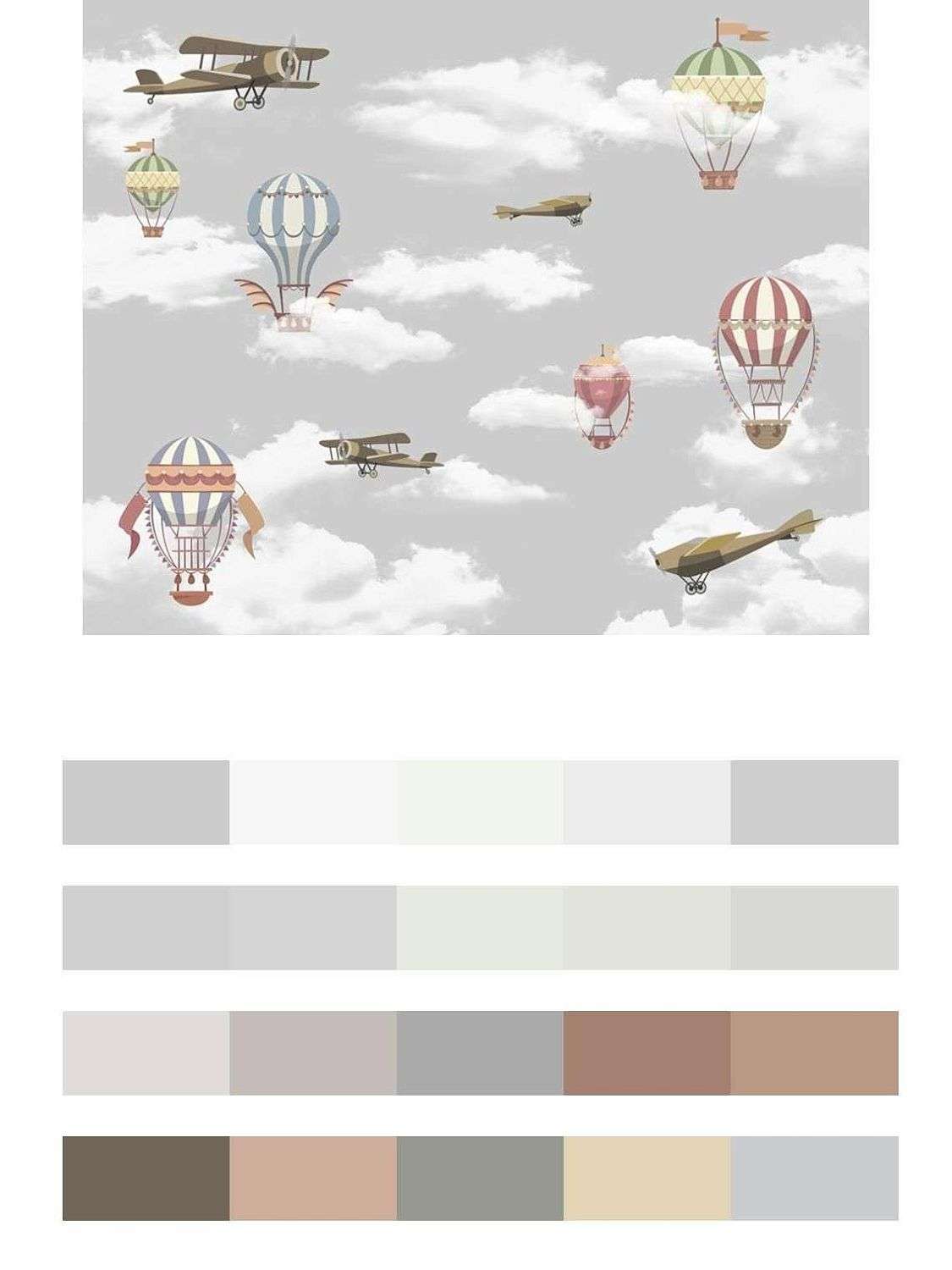 Воздушный шар и самолет  12-933