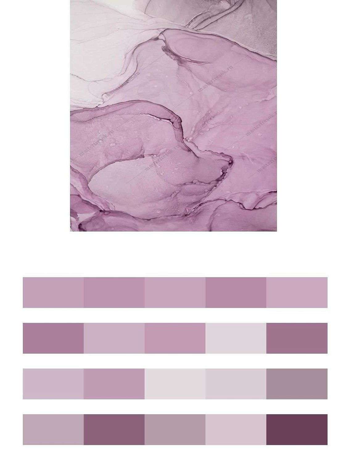 Флюид арт розовая абстракция  9-1046