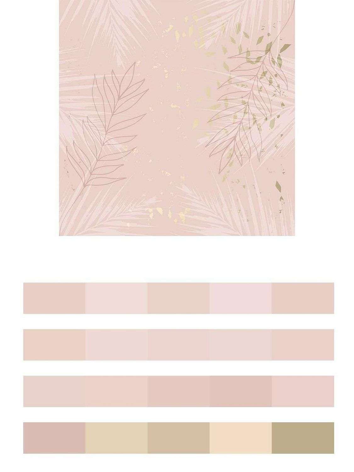 Веточка папоротника на розовом фоне  9-1113