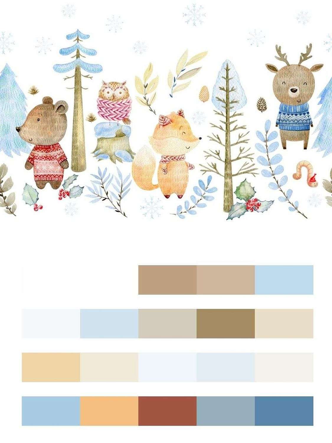 Лес и милые животные  12-798