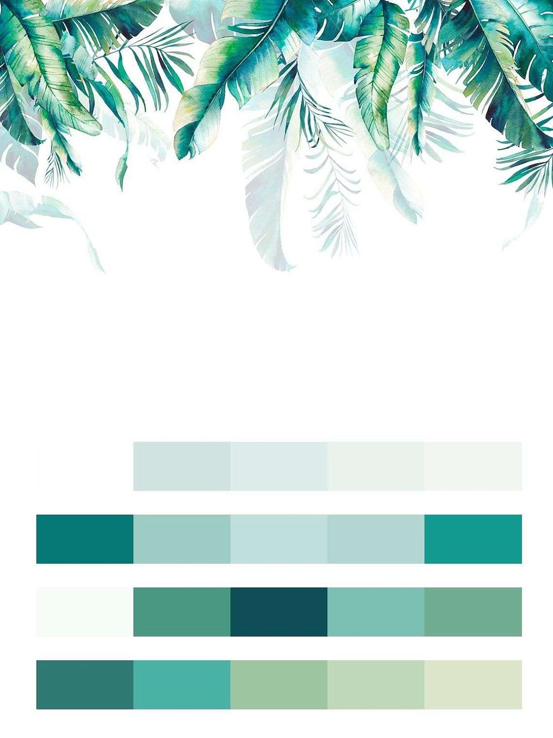 Тропики на белом фоне  14-492