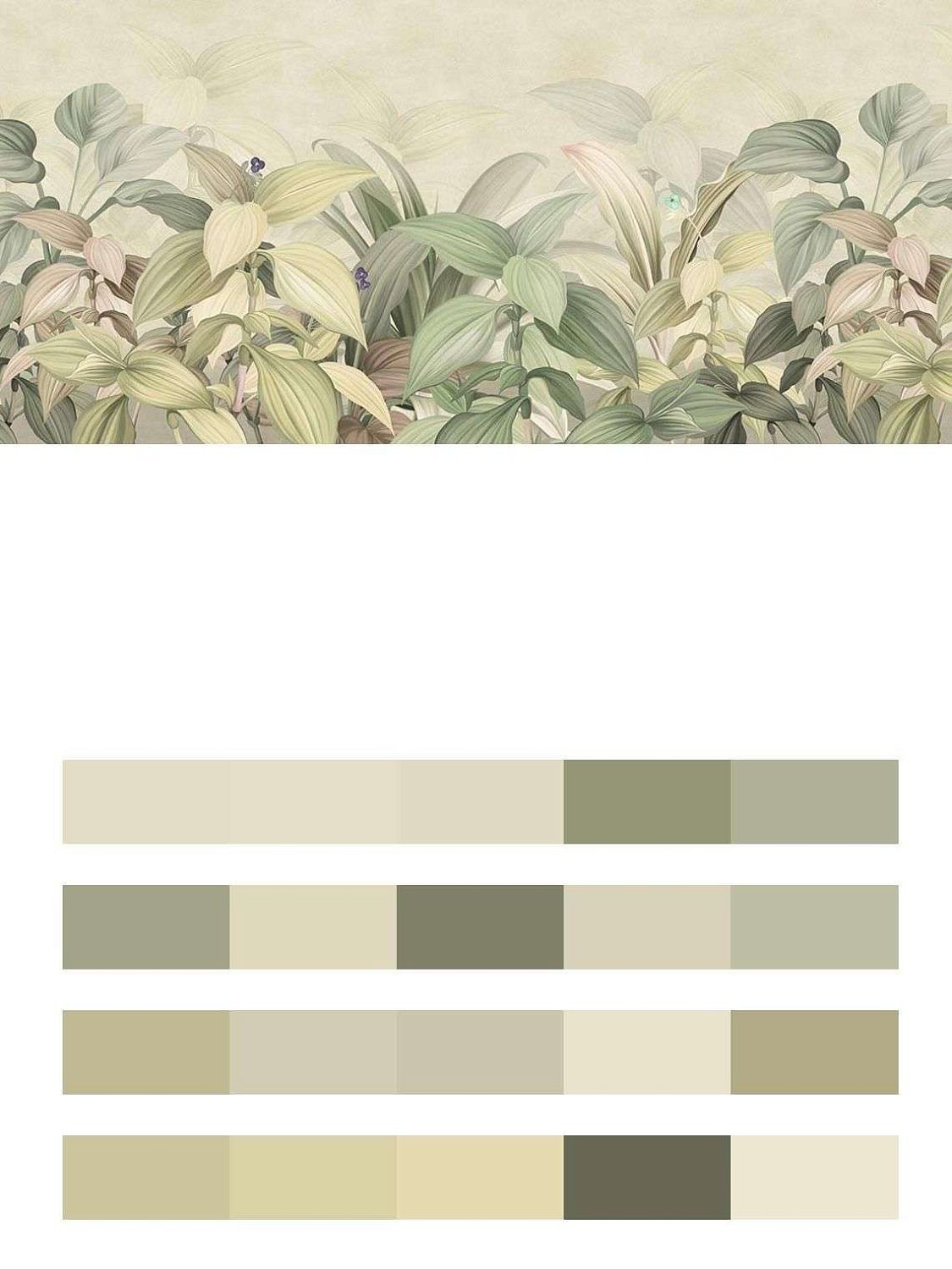 Светлые тропические листья  9-1643