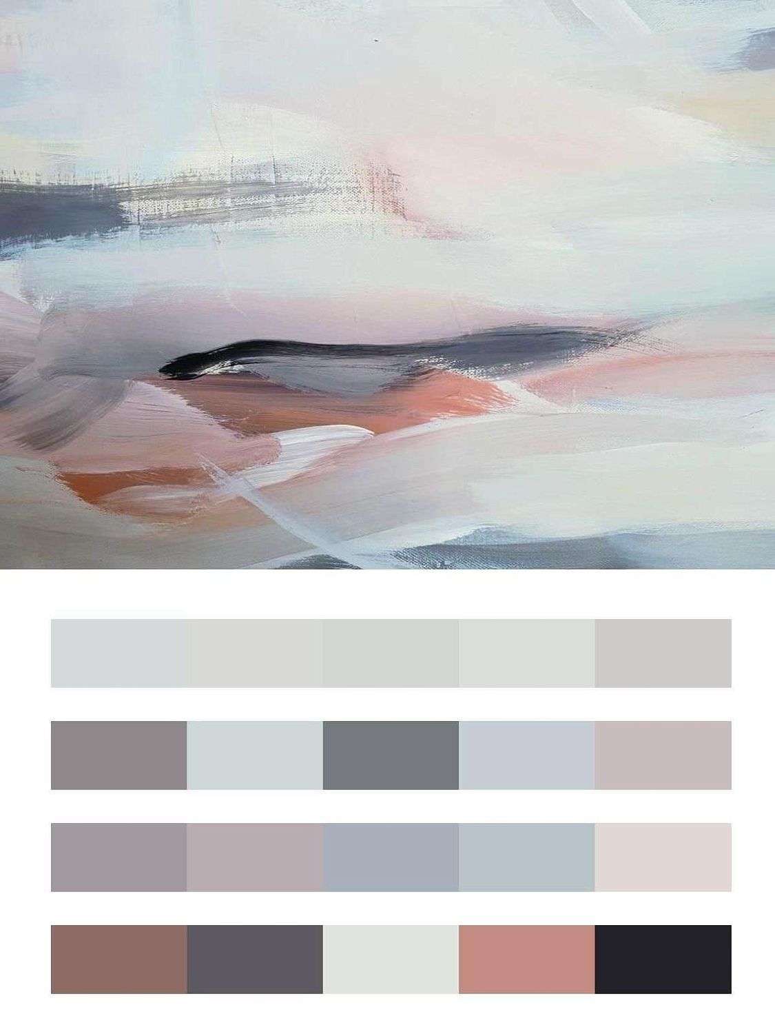 Сине-розовая акварель  9-1369