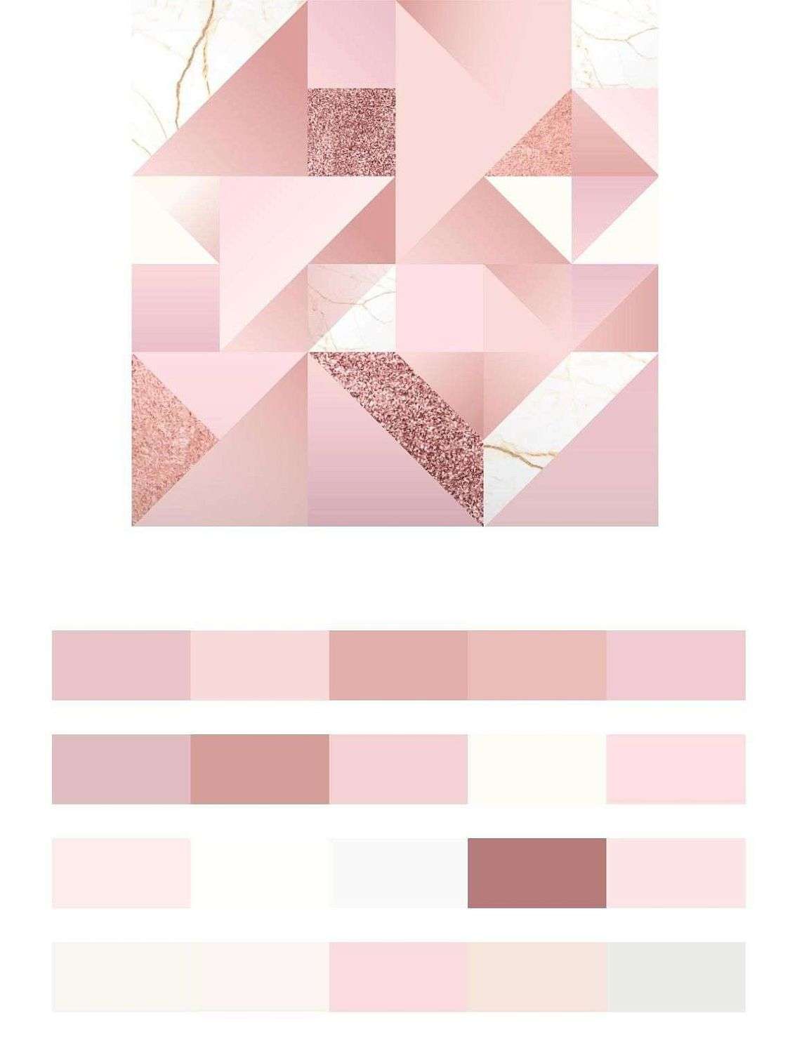 Геометрический фон розовое золото  9-1503