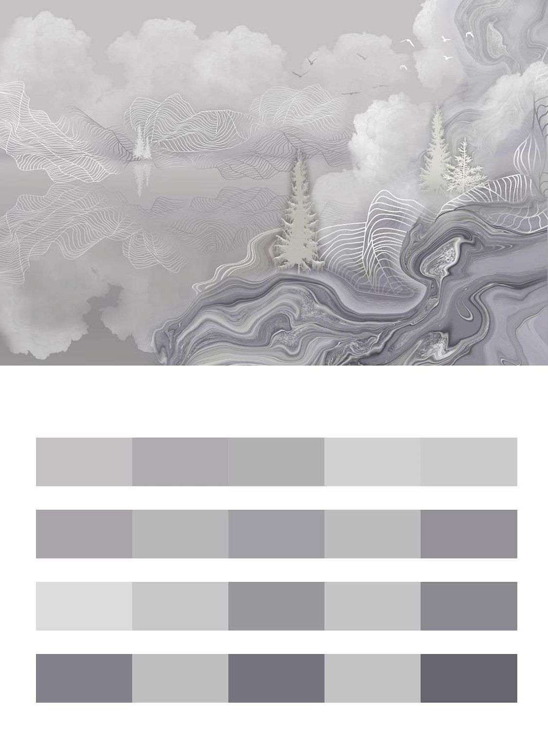 Пейзаж в разводах  13-642