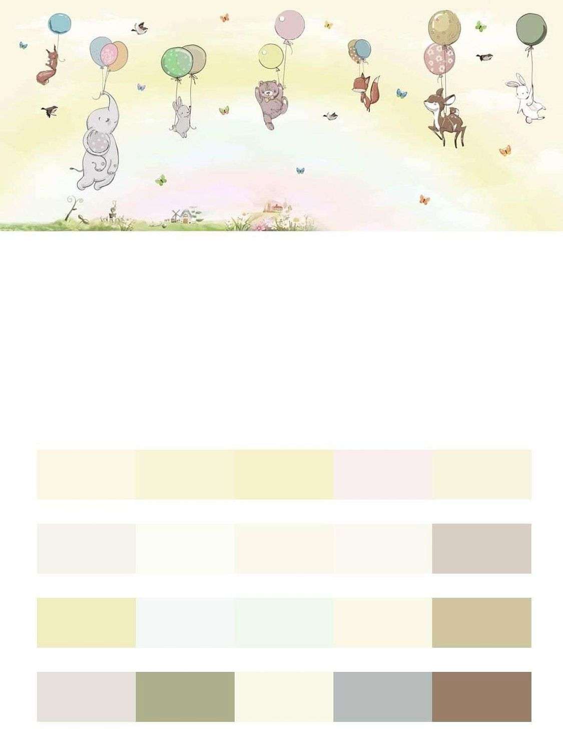 Милые зверята на воздушном шаре  12-1203