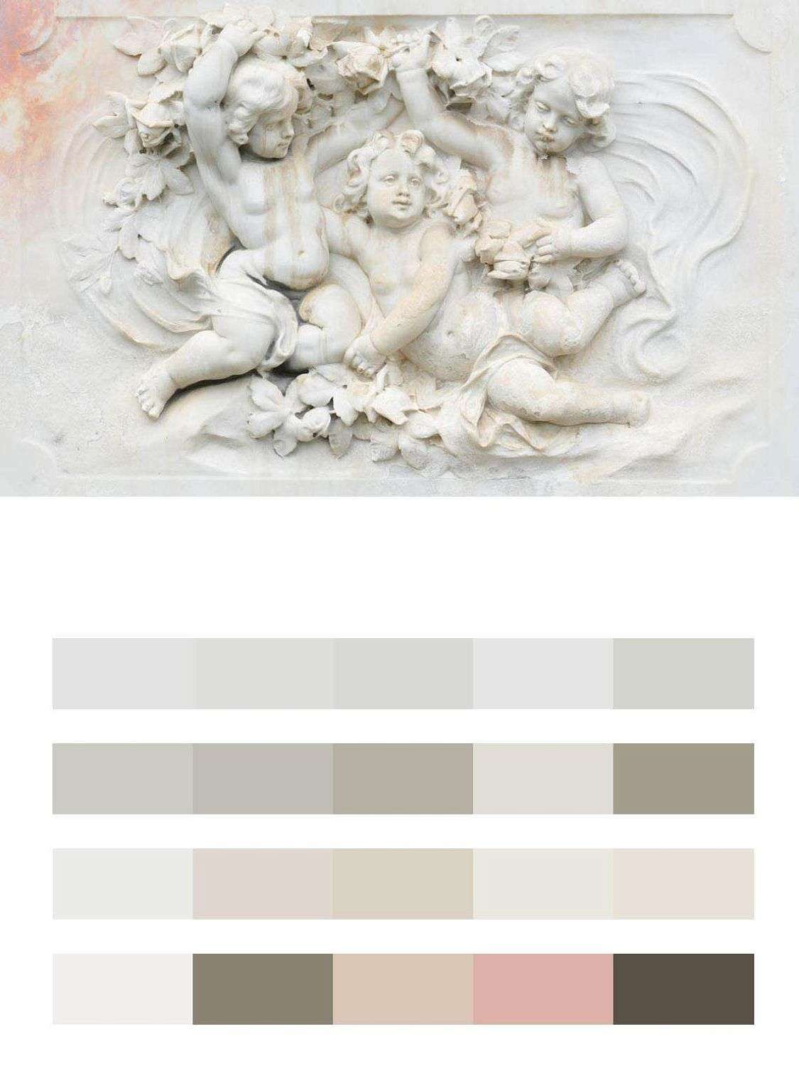 3д барельеф белые ангелы  9-028