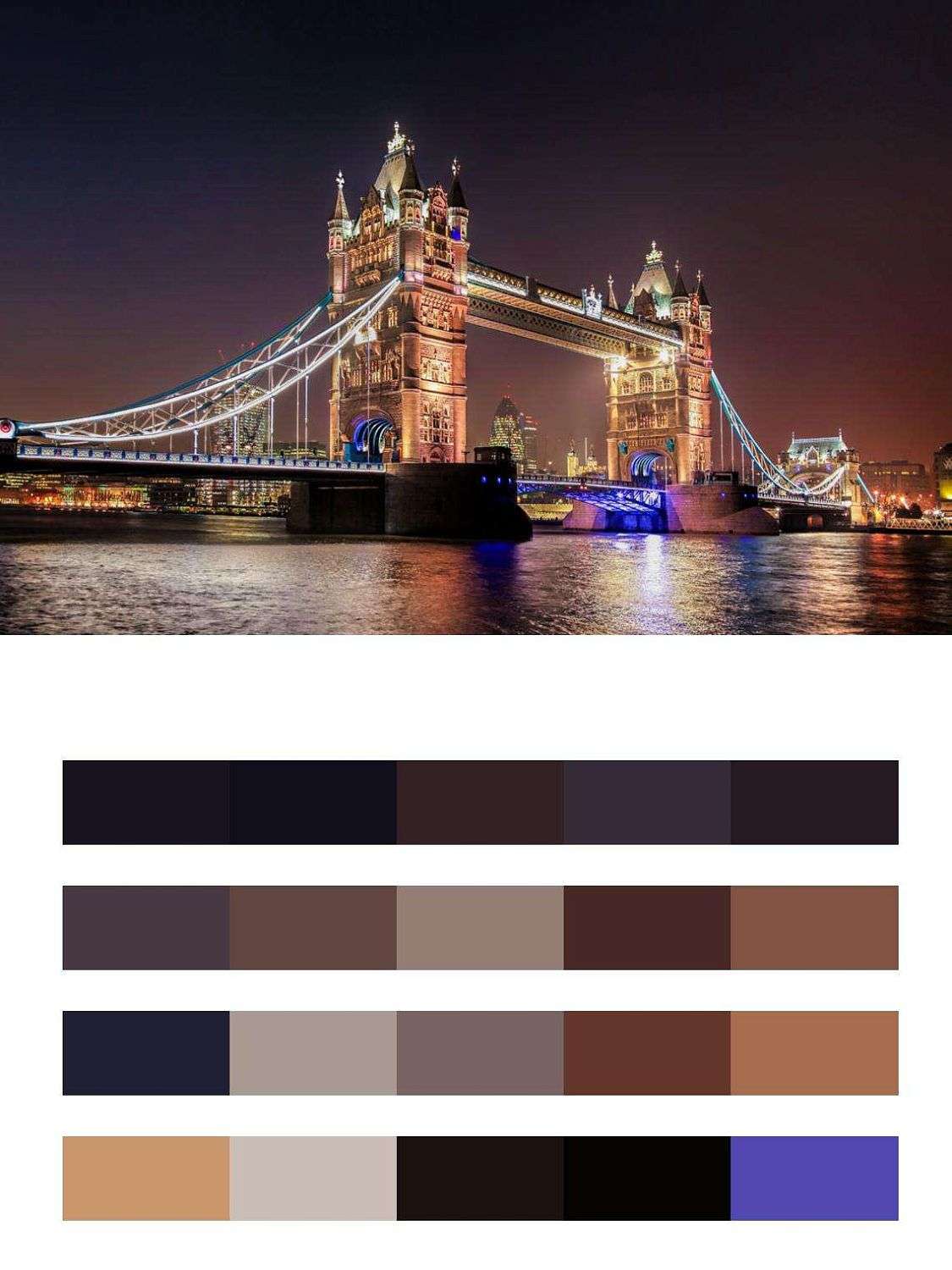 Тауэрский мост поздним вечером  9-532