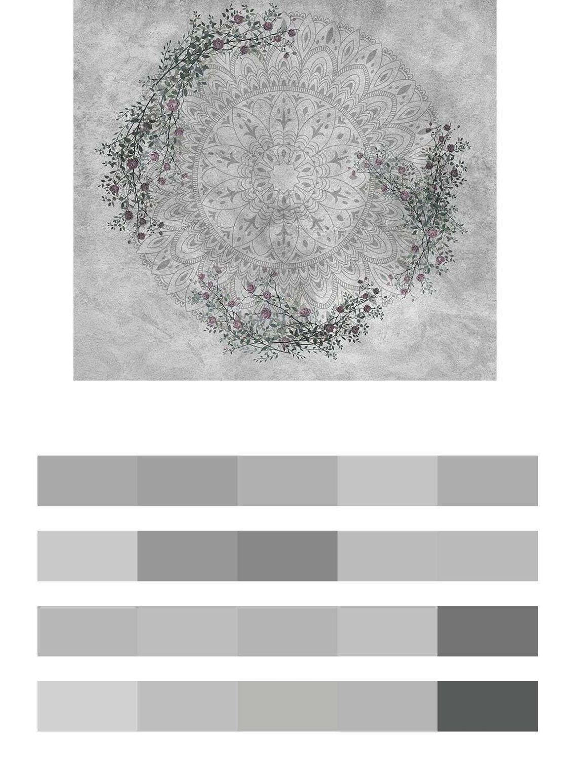 Мандала серая  9-1599