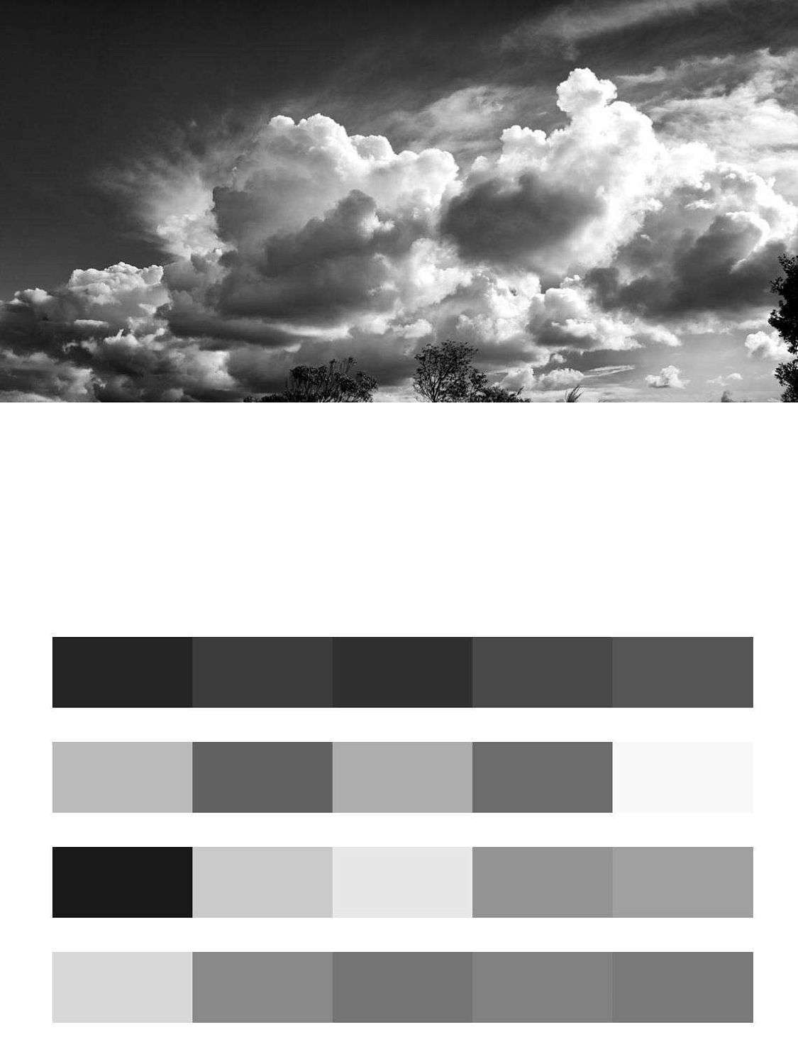 Черно белые облака  9-310