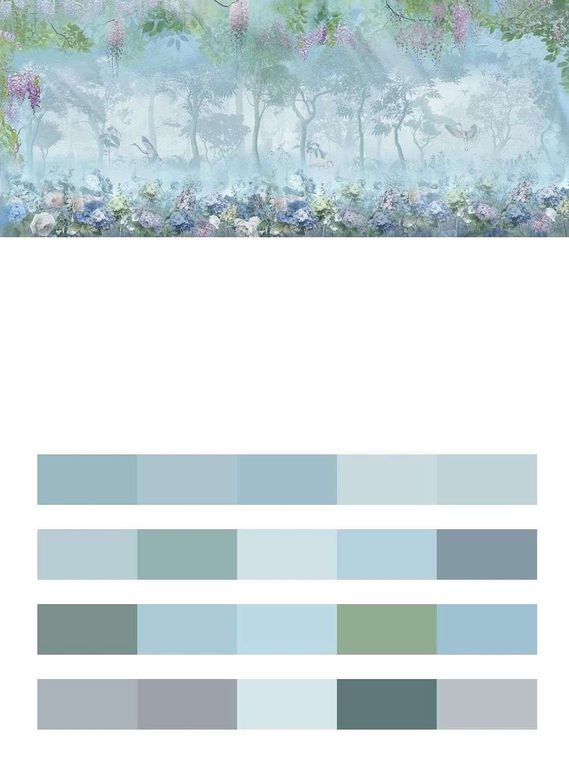 Поляна с птицами  13-062