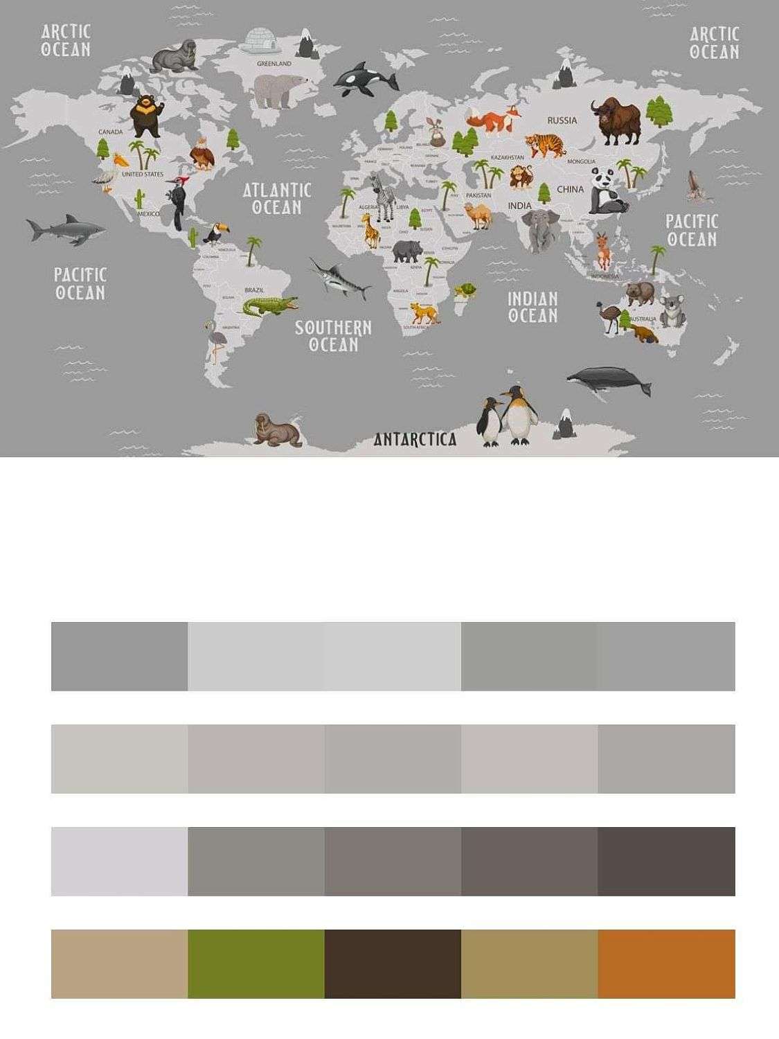 Карта мира стильная  12-774