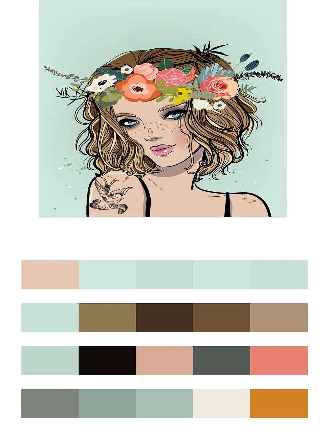 Девочка с венком  12-644