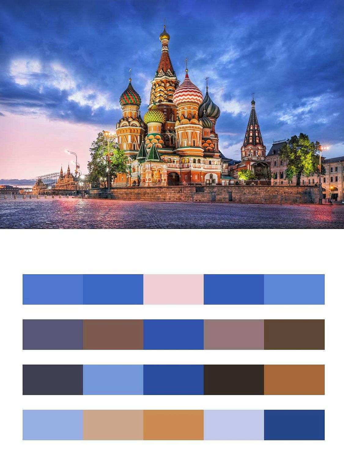 Вечерний вид на собор Василия Блаженного  9-419