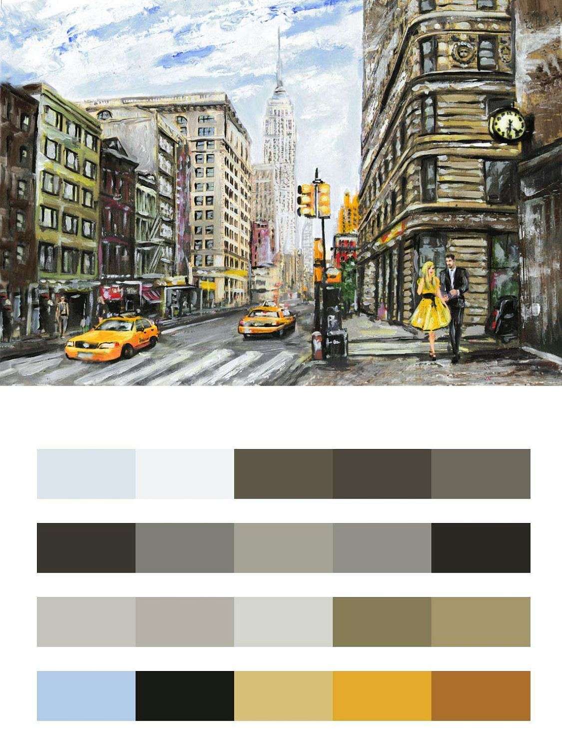 Нью Йорк красками  9-830