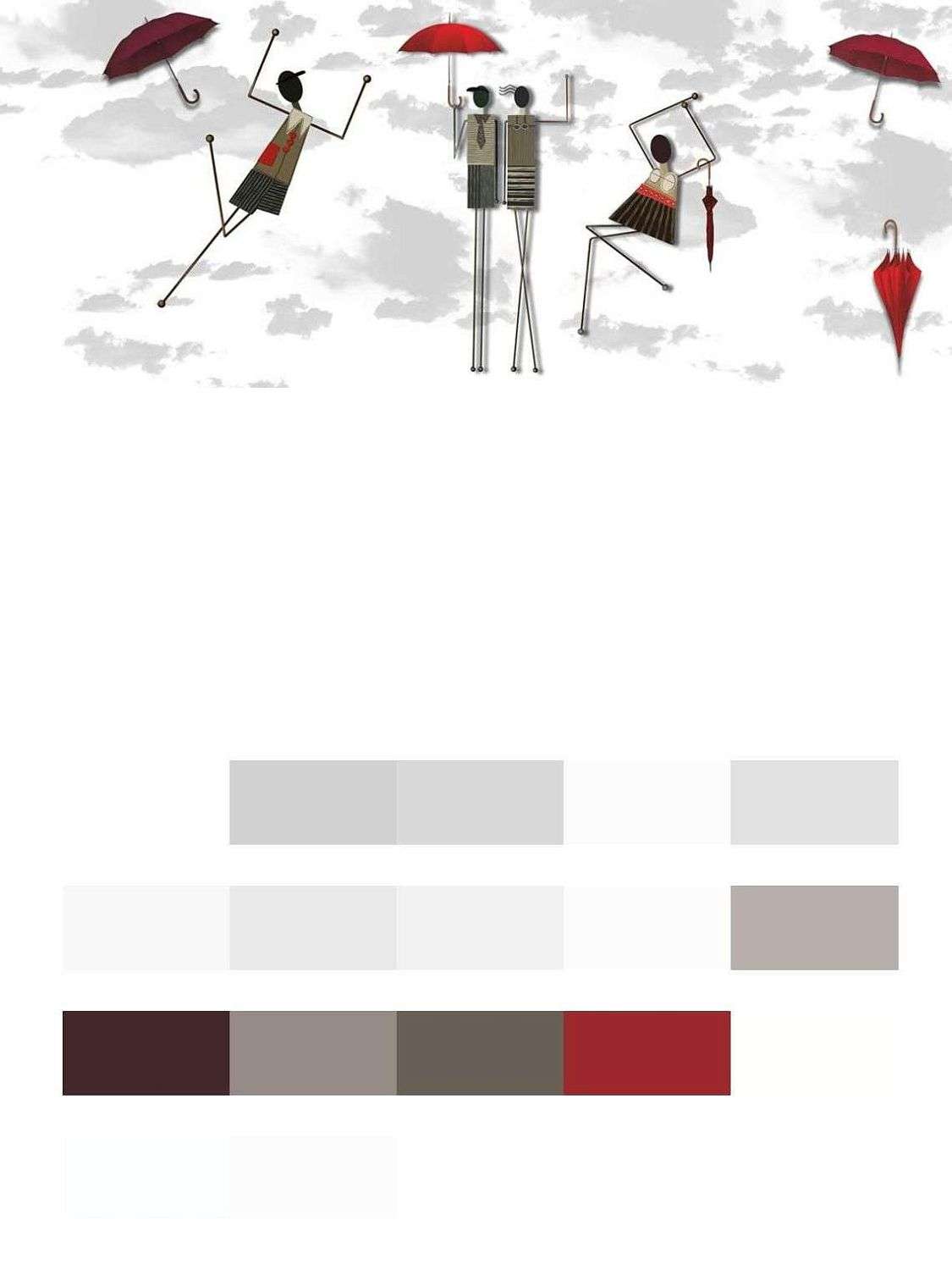 Красные зонтики  14-164