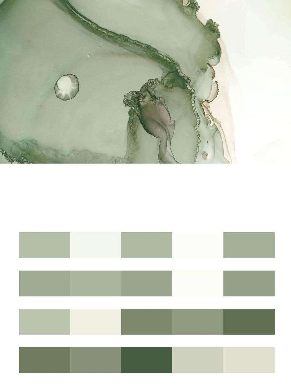 Зеленый акварельный фон  9-1563