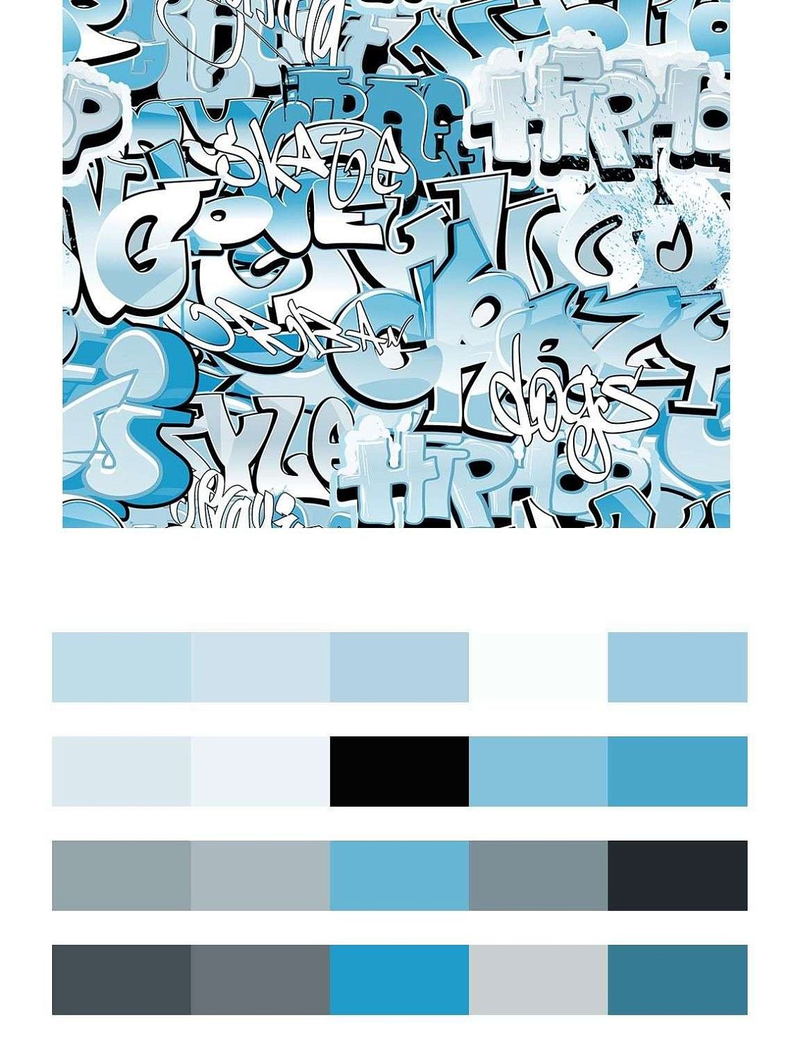 Голубое граффити  12-1277