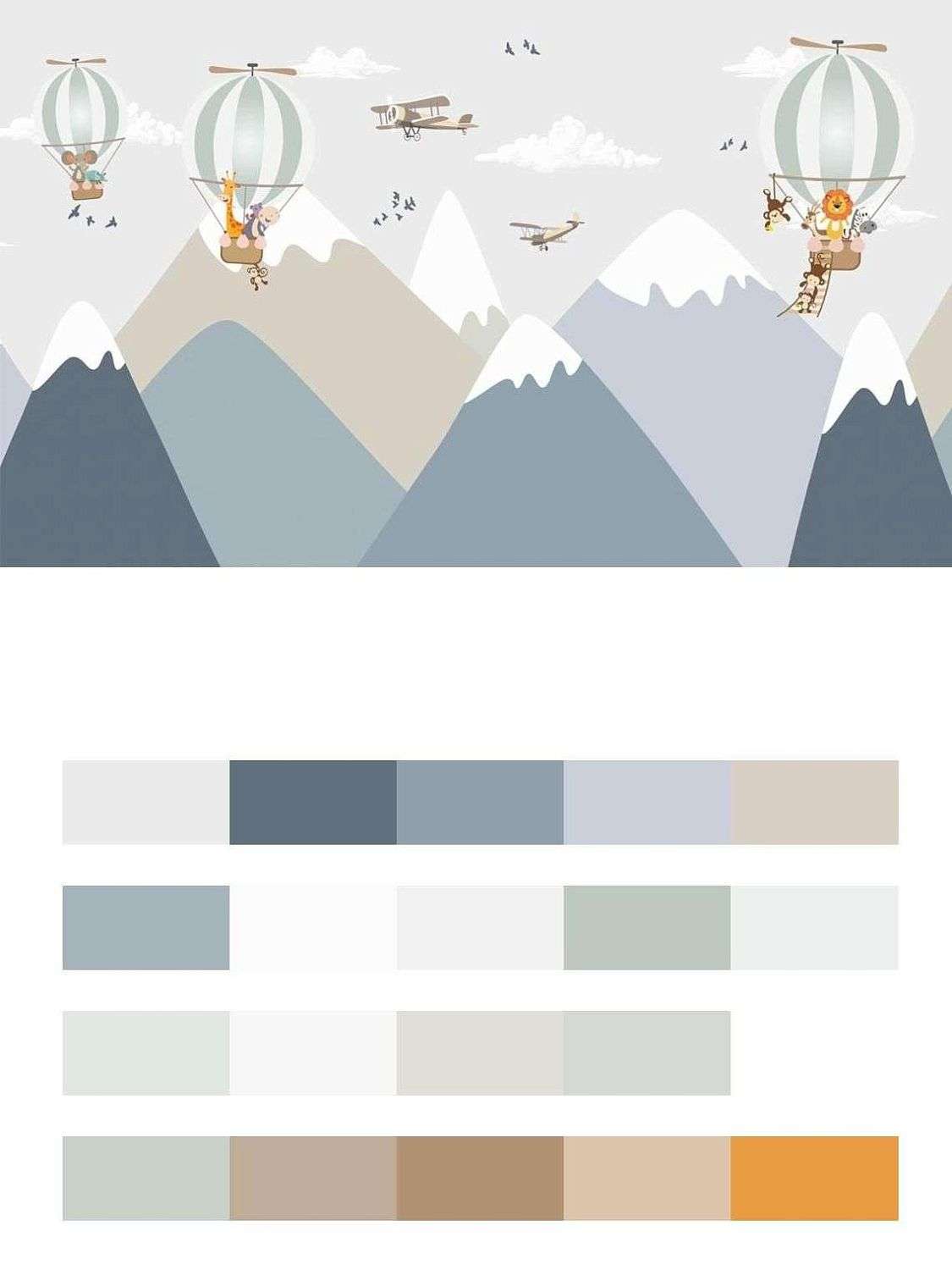 Воздушные шары над горами  14-654