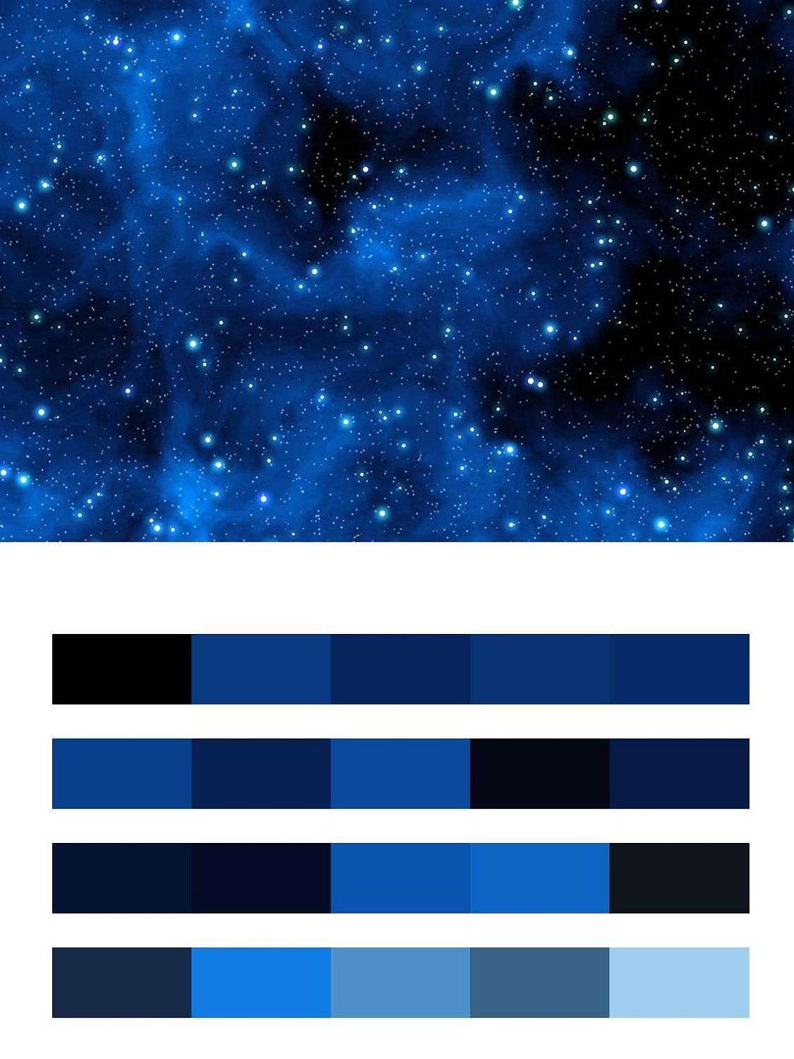 Карта звездного неба и мерцающие звезды  9-372