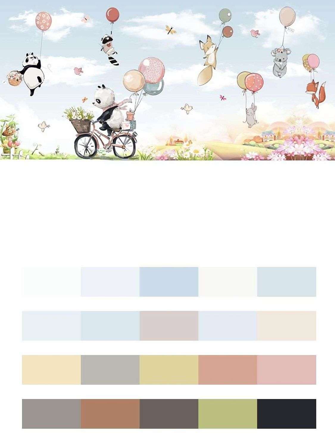 Панда на велосипеде  12-946