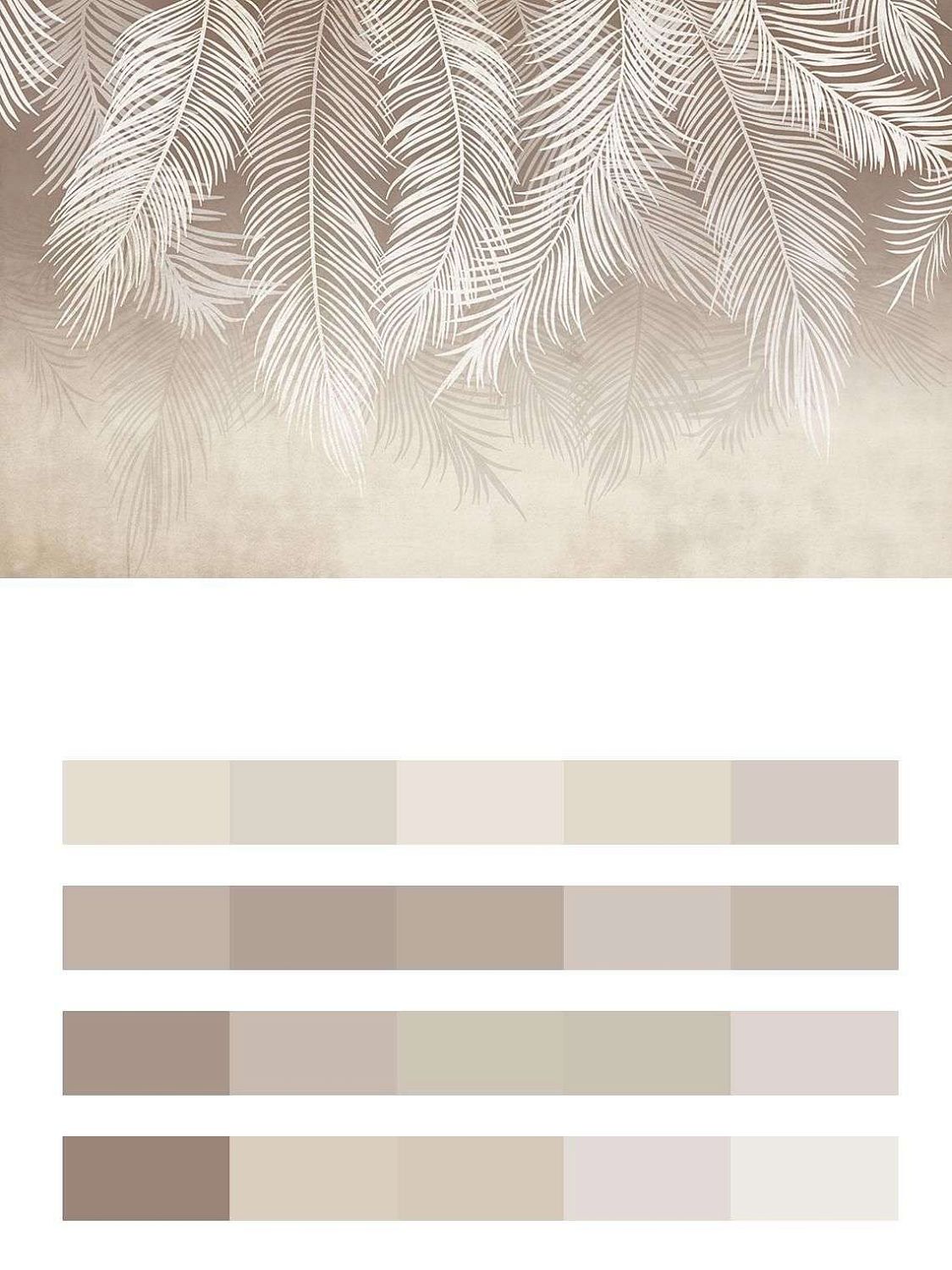 Ветви на бежевом фоне  9-1729