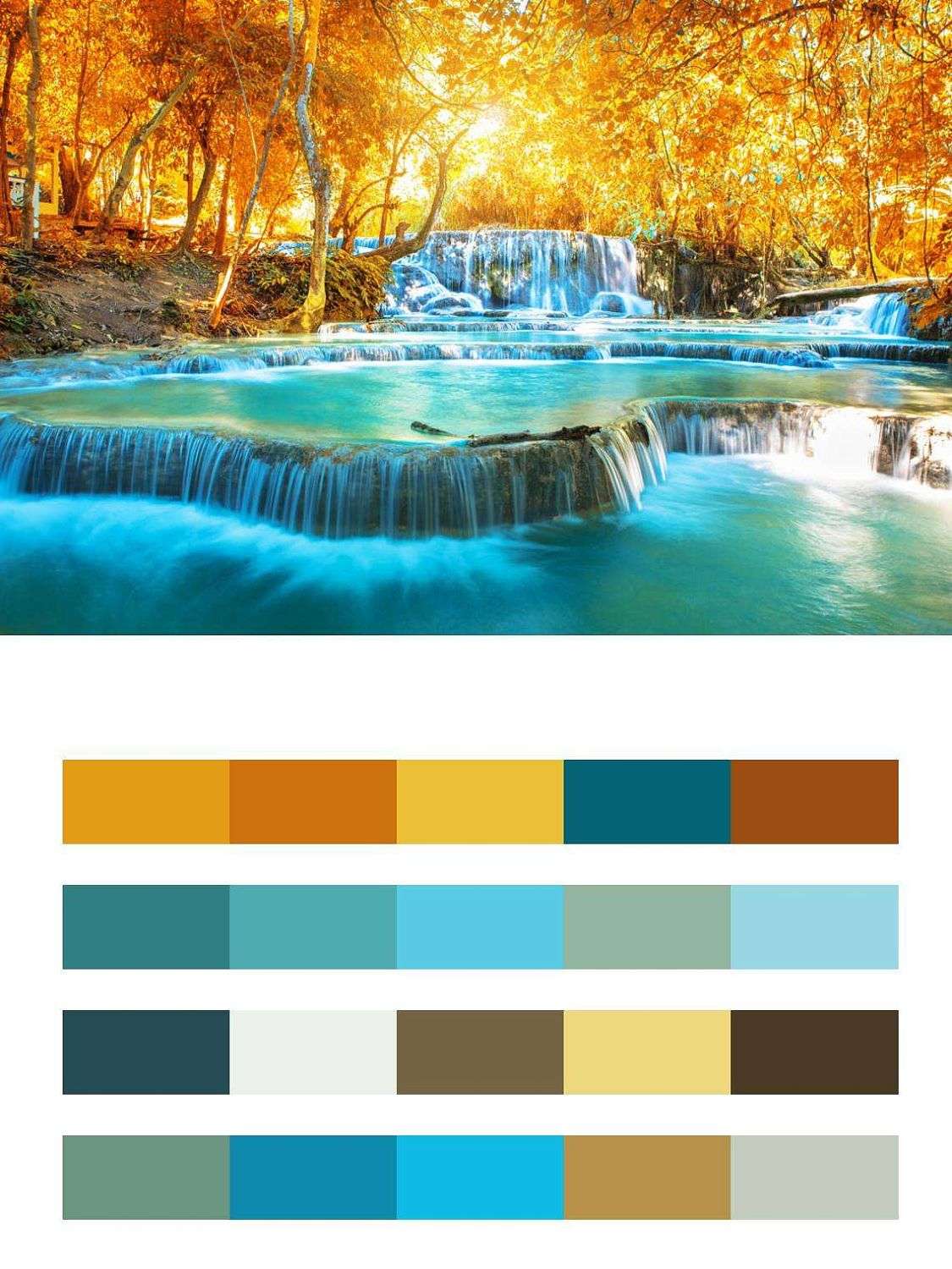 Водопад в лесу Луангпхабанг Лаос  9-891