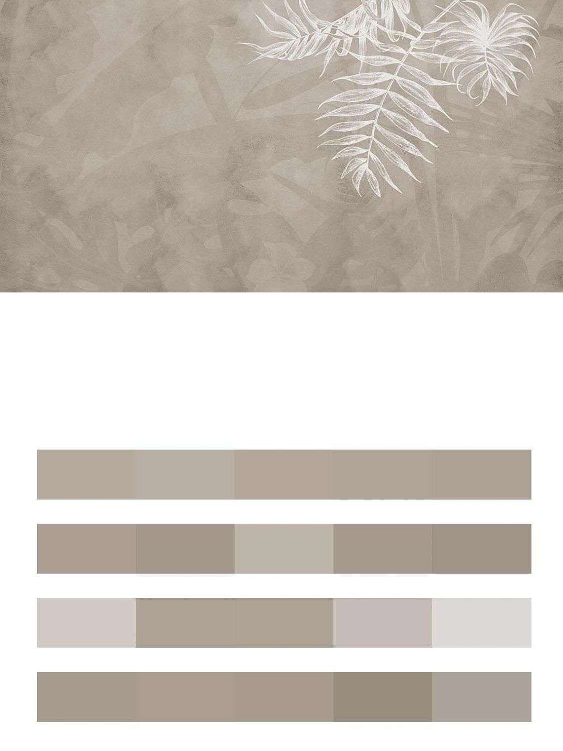 Белые листья на кофейном фоне  14-322